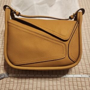 NWOT Brown Leather Patchwork Style Bag